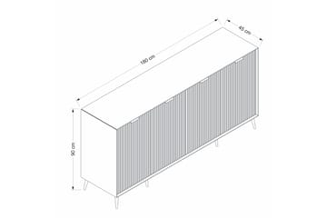 Luxe Konsollbord 180 cm - Sandstein - Møbler - Bord - Avlastningsbord & sidobord - Konsollbord & gangbord