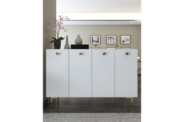 Mangvar Konsollbord 120 cm - Hvit/Gull - Møbler - Bord - Avlastningsbord & sidobord - Konsollbord & gangbord