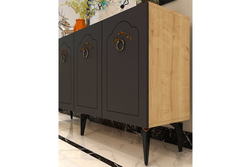 Maren Konsollbord 150 cm - Eik/Antrasitt - Møbler - Bord - Avlastningsbord & sidobord - Konsollbord & gangbord