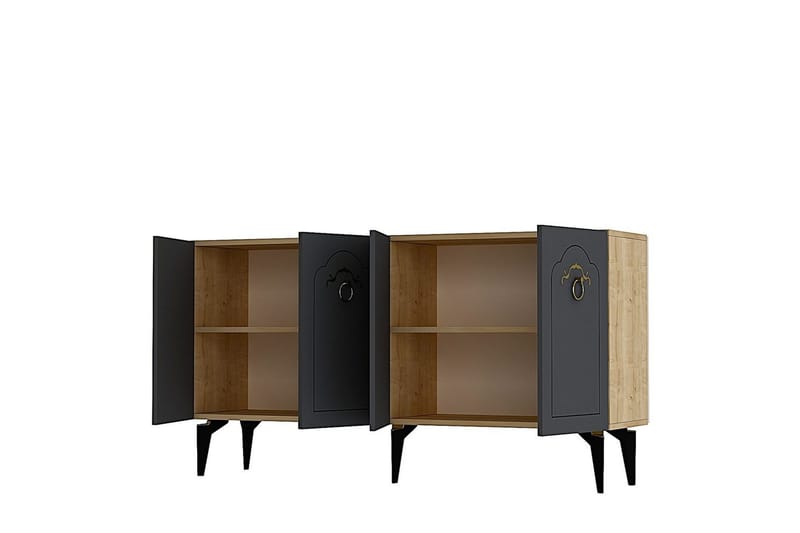 Maren Konsollbord 150 cm - Eik/Antrasitt - Møbler - Bord - Avlastningsbord & sidobord - Konsollbord & gangbord