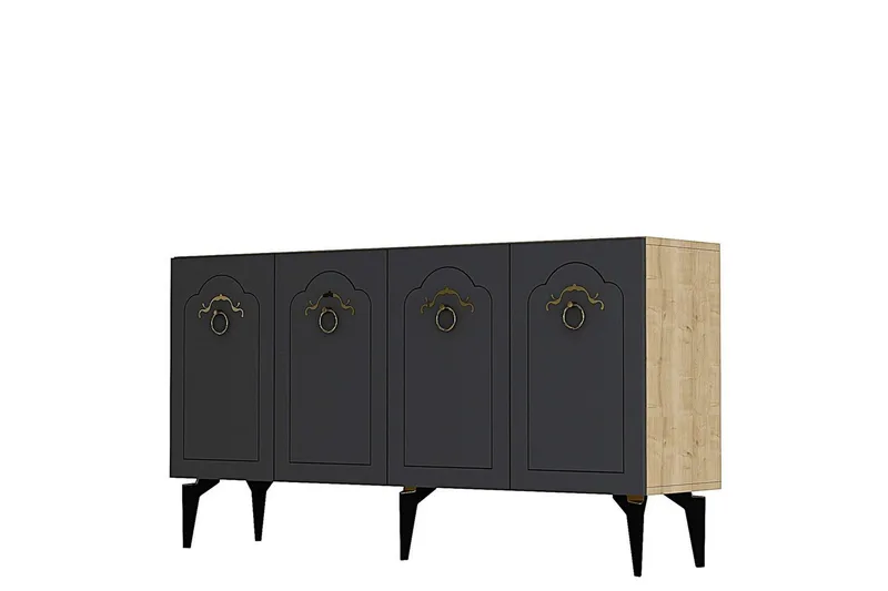 Maren Konsollbord 150 cm, Eik/Antrasitt