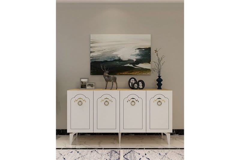 Maren Konsollbord 150 cm - Eik/Hvit - Møbler - Bord - Avlastningsbord & sidobord - Konsollbord & gangbord