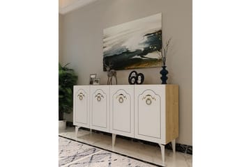 Maren Konsollbord 150 cm - Eik/Hvit - Møbler - Bord - Avlastningsbord & sidobord - Konsollbord & gangbord