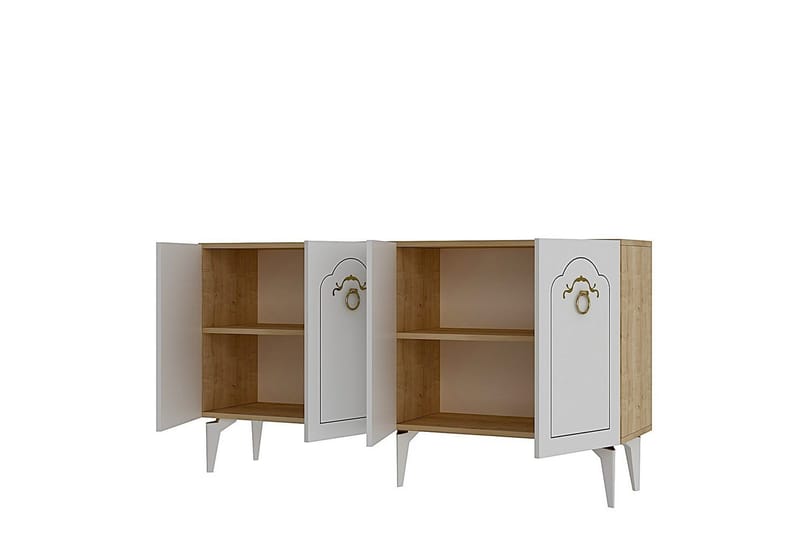 Maren Konsollbord 150 cm - Eik/Hvit - Møbler - Bord - Avlastningsbord & sidobord - Konsollbord & gangbord