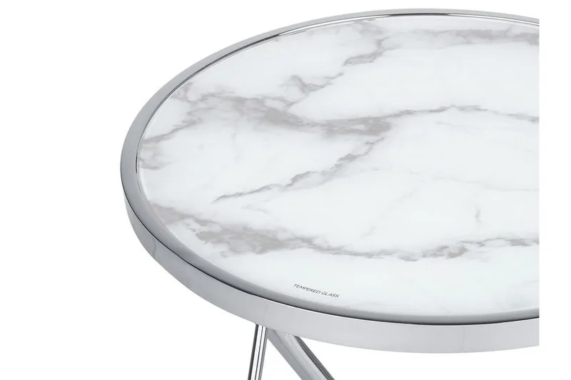 Meerah Sidebord Marmoreffekt - Hvit - Møbler - Bord - Avlastningsbord & sidobord - Settbord