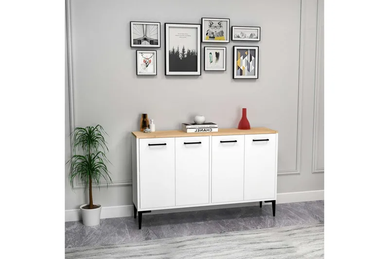 Merion Konsollbord 120 cm - Eik/Hvit - Møbler - Bord - Avlastningsbord & sidobord - Konsollbord & gangbord