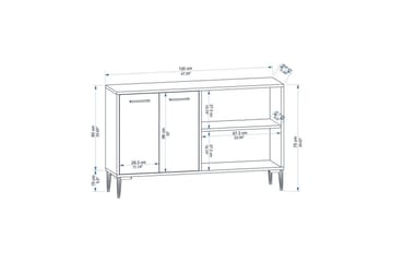 Merion Konsollbord 120 cm - Eik/Hvit - Møbler - Bord - Avlastningsbord & sidobord - Konsollbord & gangbord