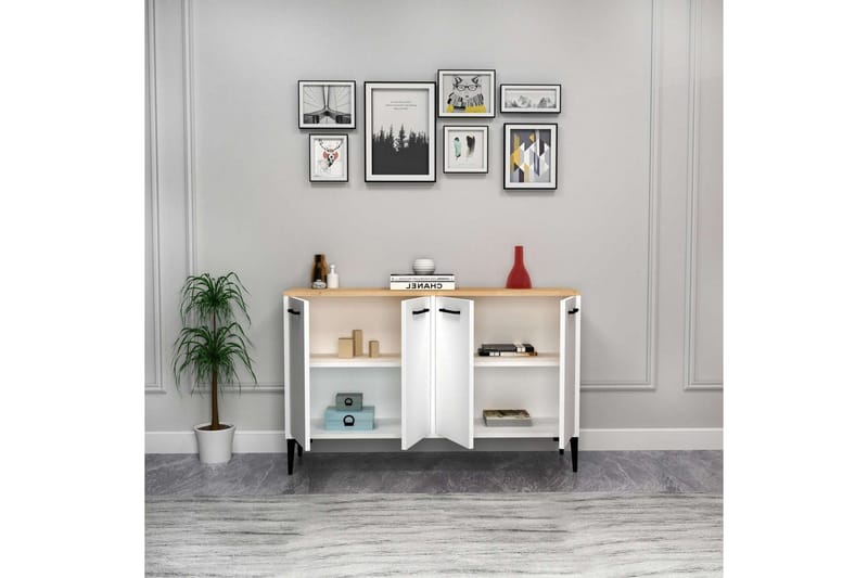 Merion Konsollbord 120 cm - Eik/Hvit - Møbler - Bord - Avlastningsbord & sidobord - Konsollbord & gangbord