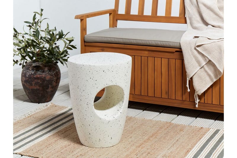 Merritt Sidebord 37 cm - Hvit - Møbler - Bord - Avlastningsbord & sidobord - Lampebord & sidebord