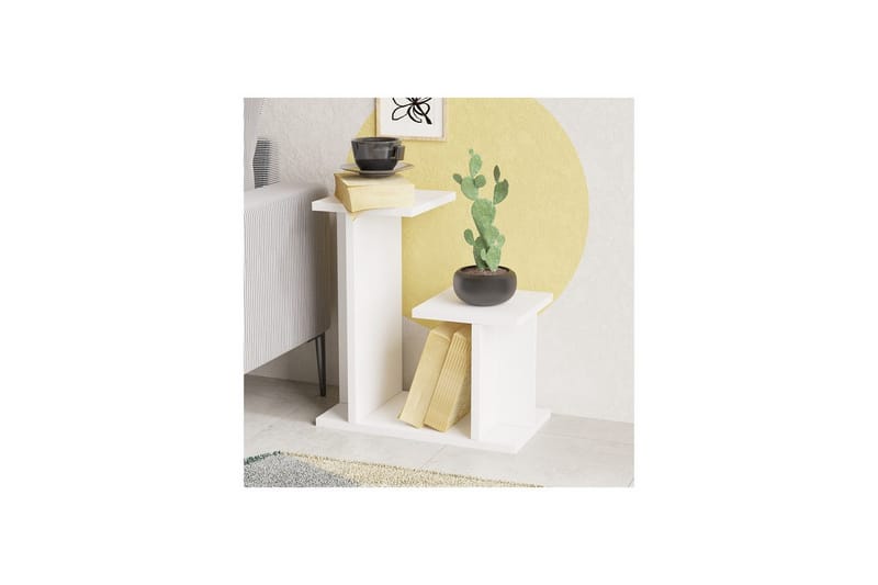 Mijara Sidebord 46 cm - Hvit - Møbler - Bord - Avlastningsbord & sidobord - Lampebord & sidebord