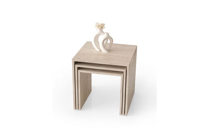 Miraen Settbord 50 cm - Travertin - Møbler - Bord - Avlastningsbord & sidobord - Settbord