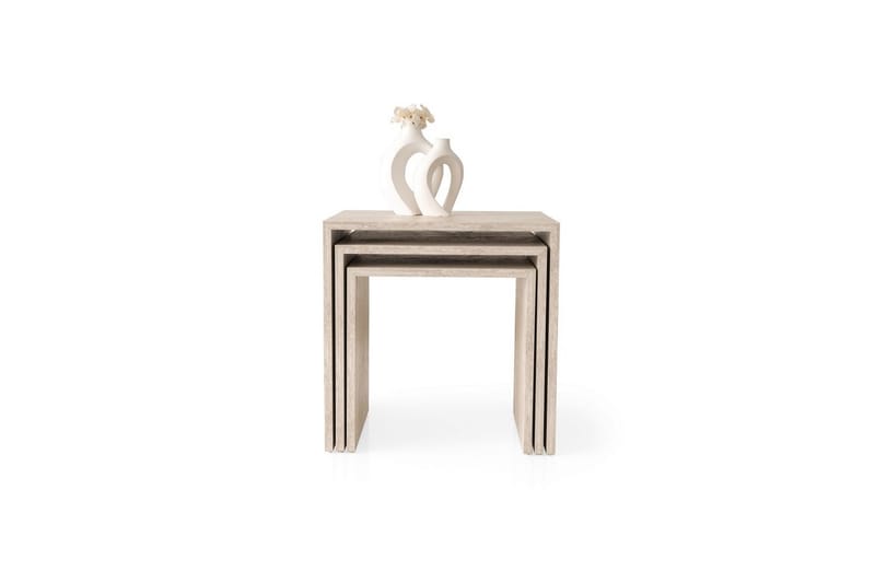 Miraen Settbord 50 cm - Travertin - Møbler - Bord - Avlastningsbord & sidobord - Settbord