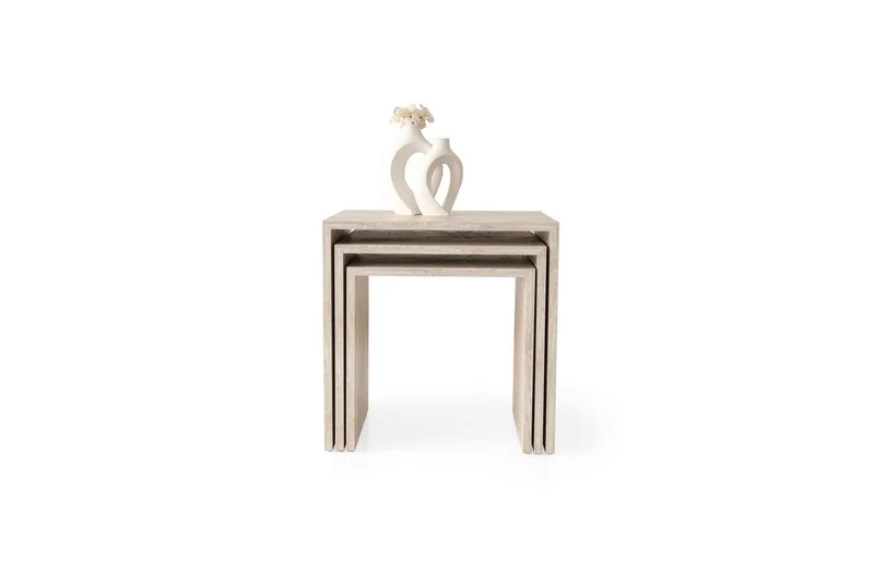 Miraen Settbord 50 cm - Travertin - Møbler - Bord - Avlastningsbord & sidobord - Settbord