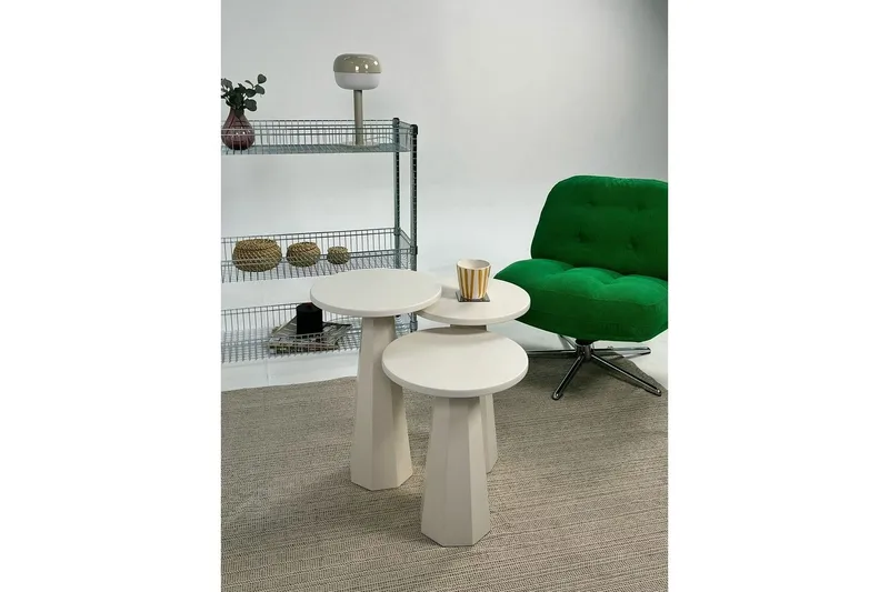 Miu Settbord 35 cm - Krem - Møbler - Bord - Avlastningsbord & sidobord - Settbord