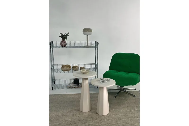 Miu Settbord 35 cm - Krem - Møbler - Bord - Avlastningsbord & sidobord - Settbord