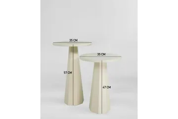 Miu Settbord 35 cm - Krem - Møbler - Bord - Avlastningsbord & sidobord - Settbord