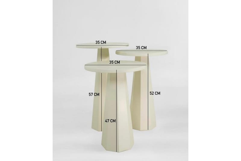 Miu Settbord 35 cm - Krem - Møbler - Bord - Avlastningsbord & sidobord - Settbord