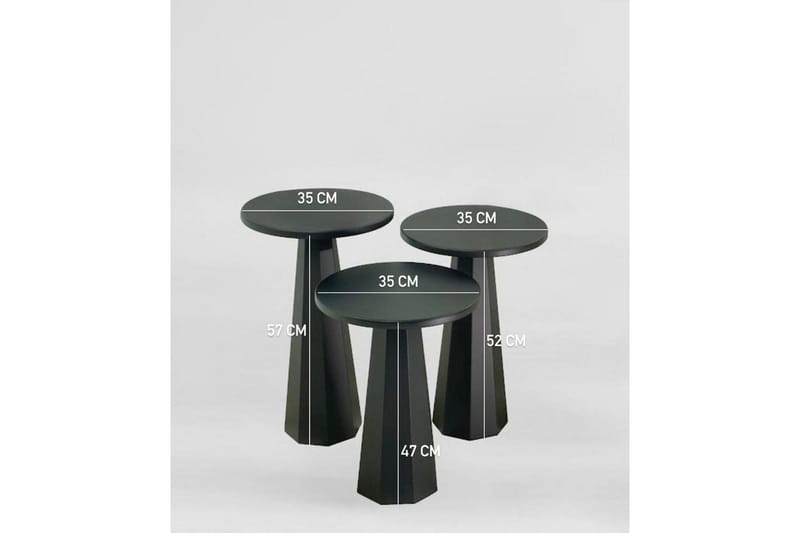 Miu Settbord 35 cm - Sort - Møbler - Bord - Avlastningsbord & sidobord - Settbord