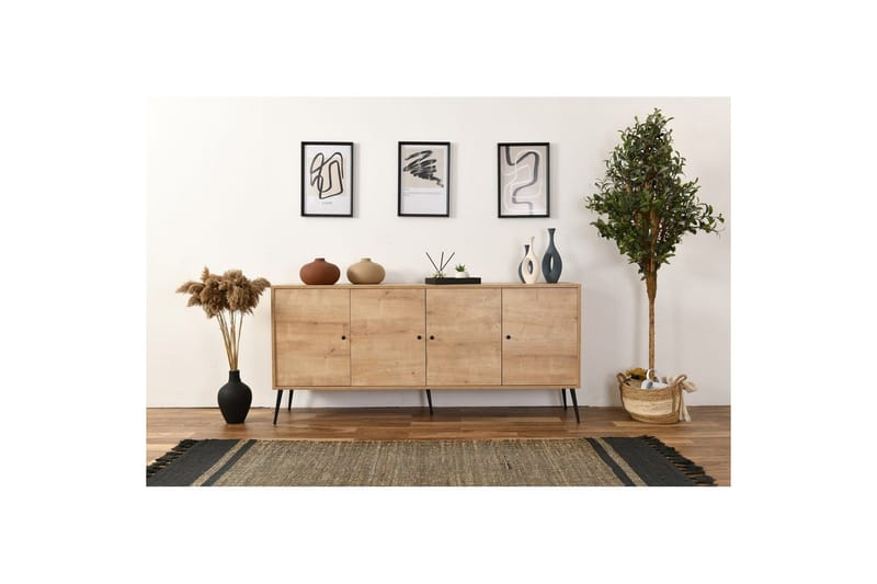 Mjudi Konsollbord 80 cm - Mellomfarget tre - Møbler - Bord - Avlastningsbord & sidobord - Konsollbord & gangbord
