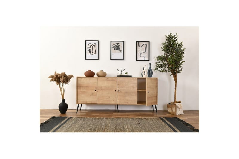 Mjudi Konsollbord 80 cm - Mellomfarget tre - Møbler - Bord - Avlastningsbord & sidobord - Konsollbord & gangbord
