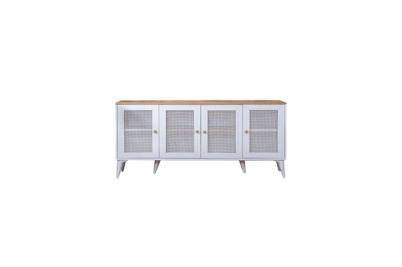 Mjudi Konsollbord 80 cm - Mellomfarget tre/Hvit - Møbler - Bord - Avlastningsbord & sidobord - Konsollbord & gangbord