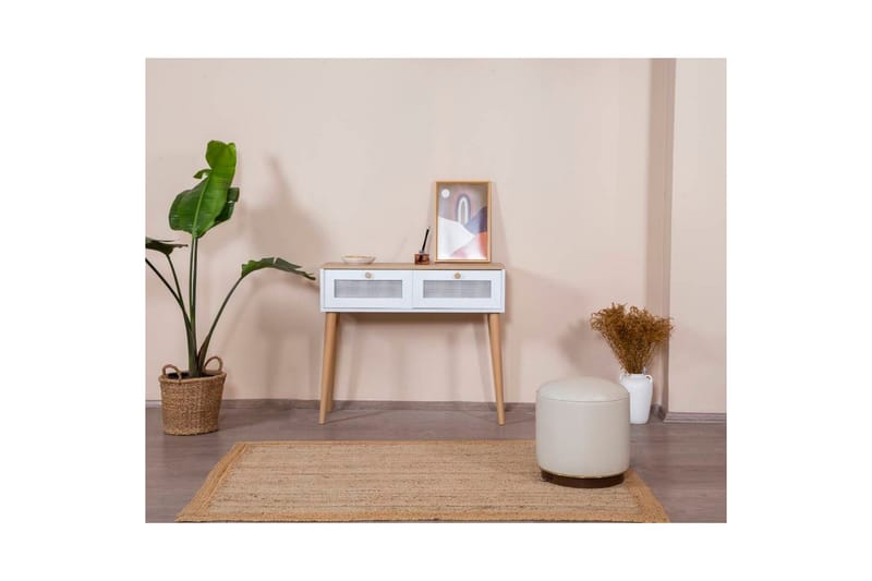 Mjudi Konsollbord 95 cm - Hvit/Lysfarget tre - Møbler - Bord - Avlastningsbord & sidobord - Konsollbord & gangbord