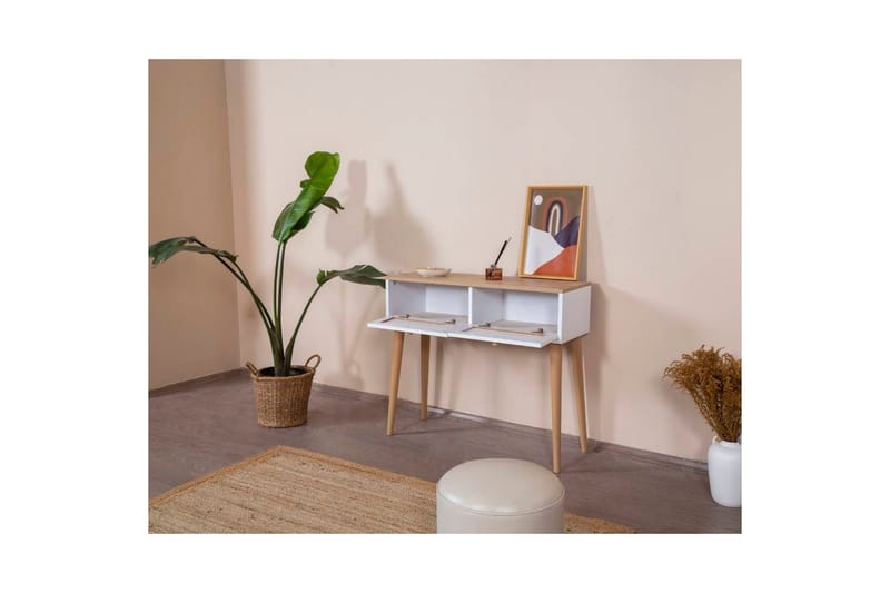Mjudi Konsollbord 95 cm - Hvit/Lysfarget tre - Møbler - Bord - Avlastningsbord & sidobord - Konsollbord & gangbord
