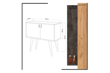 Mod Design Sideboard Skinnbeslag - Møbler - Bord - Avlastningsbord & sidobord
