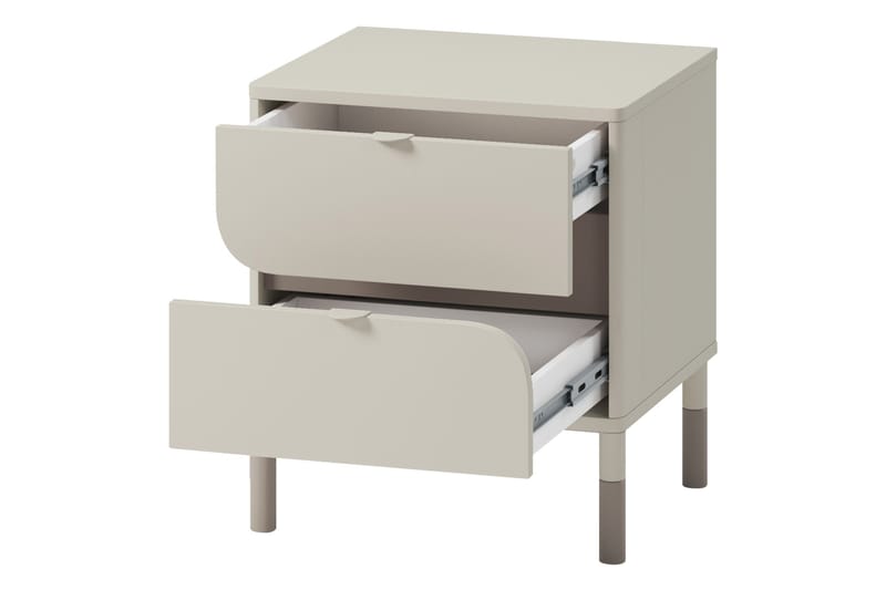 Monfort Nattbord 46 cm - Beige - Møbler - Bord - Avlastningsbord & sidobord - Sengebord & nattbord