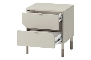 Monfort Nattbord 46 cm - Beige - Møbler - Bord - Avlastningsbord & sidobord - Sengebord & nattbord