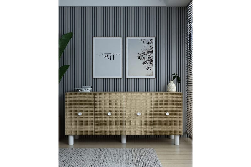 Mono Konsollbord 150 cm - Beige/Rødfarget tre - Møbler - Bord - Avlastningsbord & sidobord - Konsollbord & gangbord