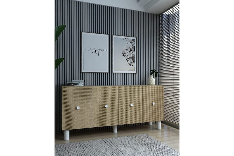 Mono Konsollbord 150 cm - Beige/Rødfarget tre - Møbler - Bord - Avlastningsbord & sidobord - Konsollbord & gangbord