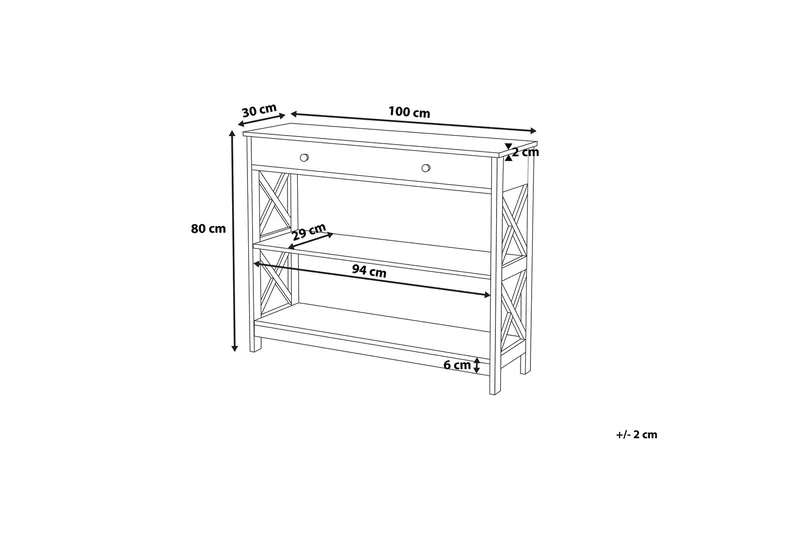 Montgomery Avlastningsbord 100 cm - Hvit - Møbler - Bord - Avlastningsbord & sidobord - Konsollbord & gangbord