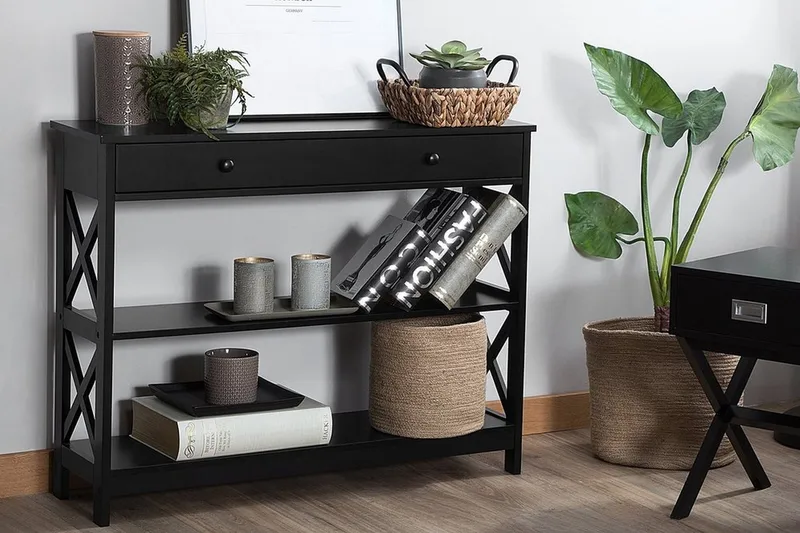 Montgomery Avlastningsbord 100 cm - Svart - Møbler - Bord - Avlastningsbord & sidobord - Konsollbord & gangbord