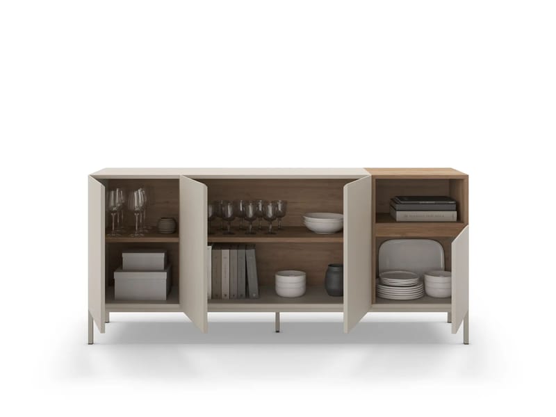 Morlen Konsoll 180x80x41,8 cm - Sandstein og naturlig eik - Møbler - Bord - Avlastningsbord & sidobord - Konsollbord & gangbord