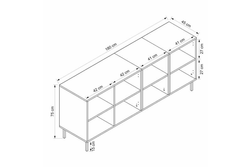 Munetaka Konsollbord 180 cm - Gull/Sand - Møbler - Bord - Avlastningsbord & sidobord - Konsollbord & gangbord