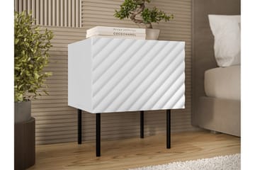 Munkedal Nattbord 47 cm - Hvit - Møbler - Bord - Avlastningsbord & sidobord - Sengebord & nattbord