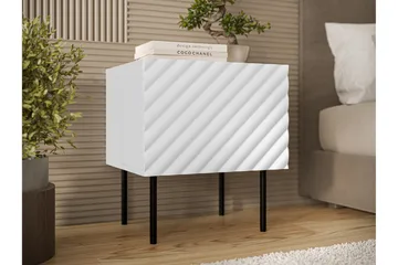 Munkedal Nattbord 47 cm - Hvit - Møbler - Bord - Avlastningsbord & sidobord - Sengebord & nattbord