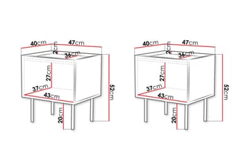 Munkedal Nattbord 47 cm - Kashmir - Møbler - Bord - Avlastningsbord & sidobord - Sengebord & nattbord