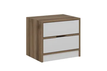 Munna Nattbord 54 cm - Valnøtt/Hvit - Møbler - Bord - Avlastningsbord & sidobord - Sengebord & nattbord