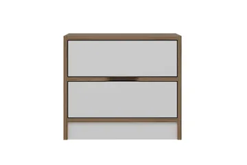 Munna Nattbord 54 cm - Valnøtt/Hvit - Møbler - Bord - Avlastningsbord & sidobord - Sengebord & nattbord