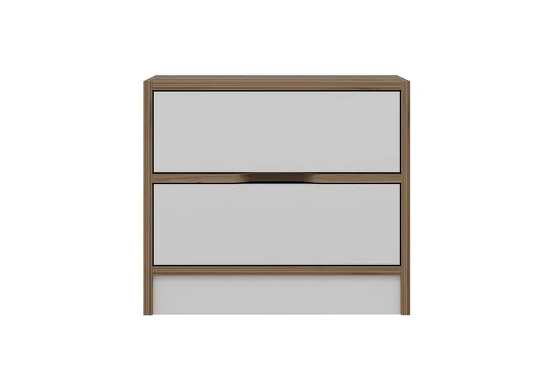 Munna Nattbord 54 cm - Valnøtt/Hvit - Møbler - Bord - Avlastningsbord & sidobord - Sengebord & nattbord