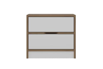 Munna Nattbord 54 cm - Valnøtt/Hvit - Møbler - Bord - Avlastningsbord & sidobord - Sengebord & nattbord