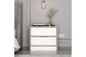 Munna Nattbord 54 cm - Valnøtt/Hvit - Møbler - Bord - Avlastningsbord & sidobord - Sengebord & nattbord