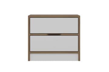 Munna Nattbord 54 cm - Valnøtt/Hvit - Møbler - Bord - Avlastningsbord & sidobord - Sengebord & nattbord