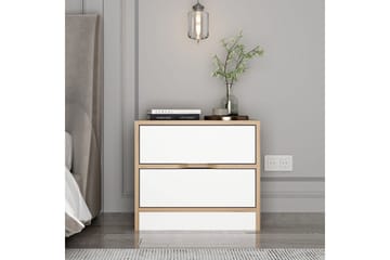 Munna Nattbord 54 cm - Valnøtt/Hvit - Møbler - Bord - Avlastningsbord & sidobord - Sengebord & nattbord