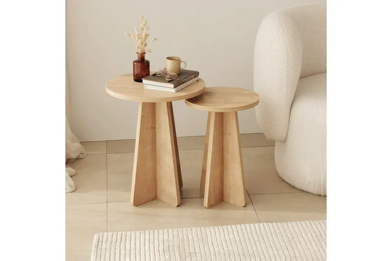 Munne Settbord - Eik - Møbler - Bord - Avlastningsbord & sidobord - Settbord