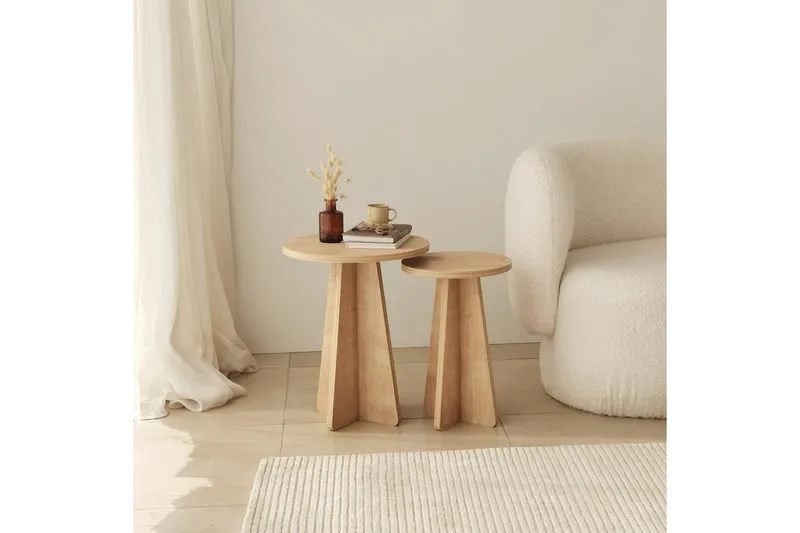 Munne Settbord - Eik - Møbler - Bord - Avlastningsbord & sidobord - Settbord