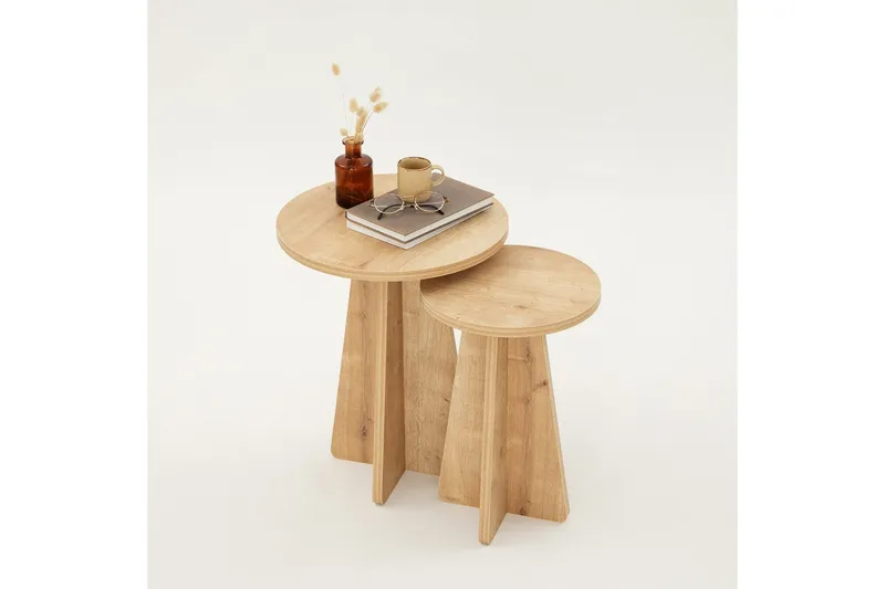 Munne Settbord - Eik - Møbler - Bord - Avlastningsbord & sidobord - Settbord