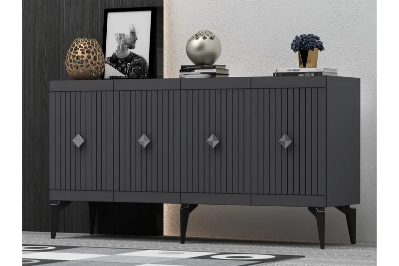 Naruyuki Konsollbord 150 cm - Antrasitt/Sølv - Møbler - Bord - Avlastningsbord & sidobord - Konsollbord & gangbord